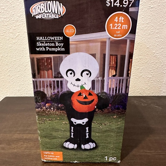 Gemmy Other - 4ft Gemmy Airblown Inflatable Prototype Halloween Skeleton Boy